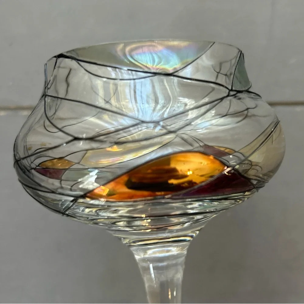 PartyLite Mosaic Calypso Stemmed Tealight Holder - Picture 2 of 13